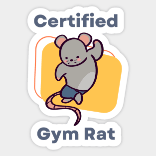 Certified Gym Rat Sticker